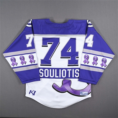Mallory Souliotis - Connecticut Whale - Game-Issued Alzheimer's Awareness Jersey - 2022-23 PHF Season