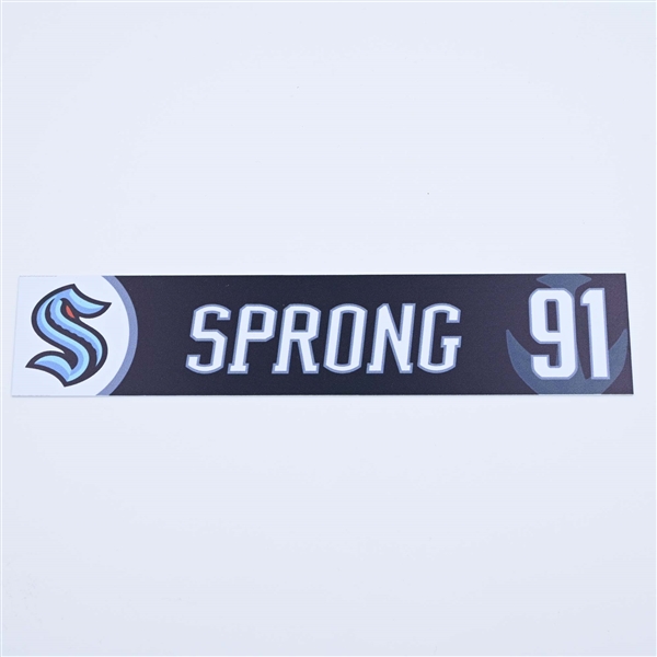 Daniel Sprong - Seattle Kraken - Locker Room Nameplate - 2022-23 NHL Season