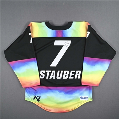 Emma Stauber - Game-Worn Autographed Pride Jersey - Worn February 26, 2023 vs. Toronto Six