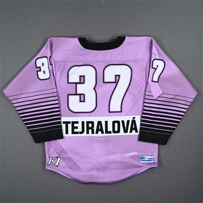 Aneta Tejralova - Game-Worn Hockey Fights Cancer Jersey - Worn February 18, 2023