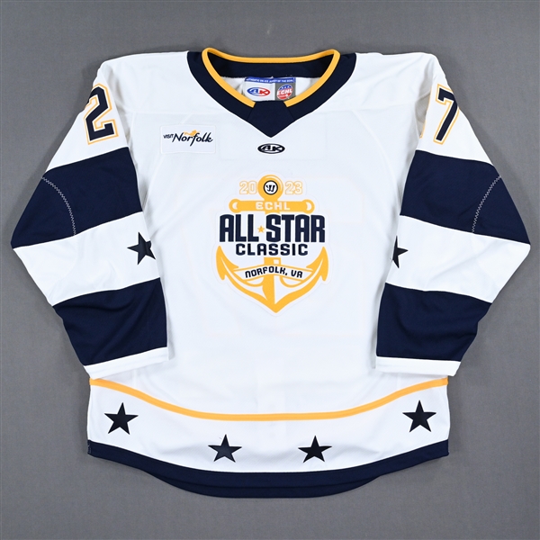 Brayden Watts - 2023 ECHL All-Star Classic - Western Conference - Game-Worn Autographed White Set 2 Jersey