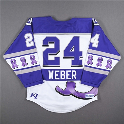 Janine Weber - Connecticut Whale - Game-Worn Alzheimer's Awareness Jersey w/A - Worn February 18, 2023 vs. Toronto Six - 2022-23 PHF Season