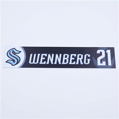 Alex Wennberg - Seattle Kraken - Locker Room Nameplate - 2022-23 NHL Season
