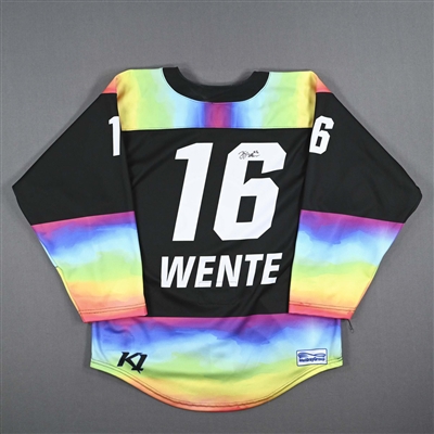 Taylor Wente - Game-Worn Autographed Pride Jersey - Worn February 26, 2023 vs. Toronto Six