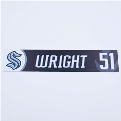 Shane Wright - Seattle Kraken - Locker Room Nameplate - 2022-23 NHL Season