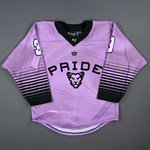 Olivia Zafuto - Game-Worn Hockey Fights Cancer Jersey - Worn February 18, 2023