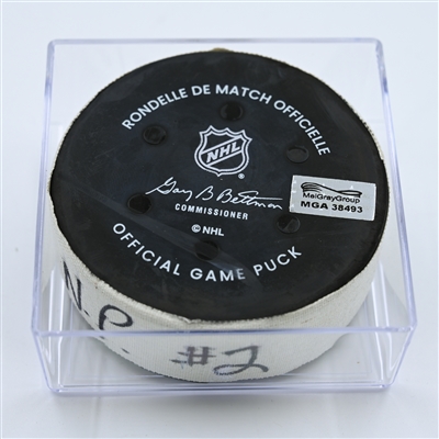 Michael McCarron - Nashville Predators - Goal Puck - October 27, 2022 vs. St. Louis Blues (Predators Logo)  - 2022-23 NHL Season