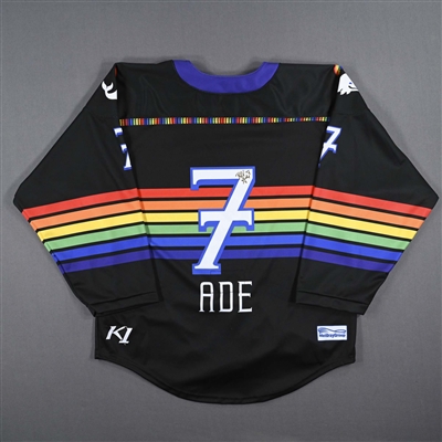 Rachael Ade - Game-Worn Autographed Pride Jersey - Worn February 26, 2023 vs. Metropolitan Riveters