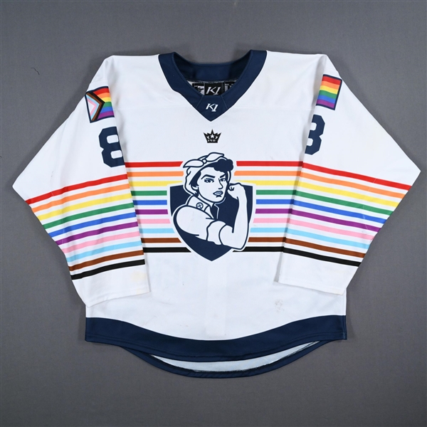 Kelly Babstock - Game-Worn Autographed Pride Jersey - Worn March 10-11, 2023 vs. Buffalo Beauts