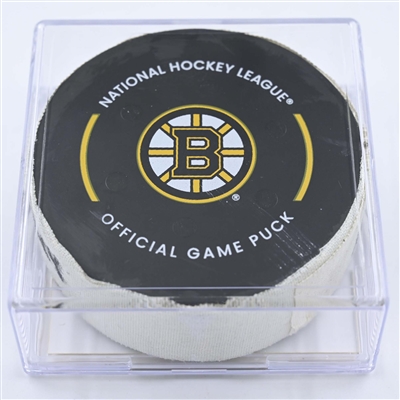Josh Bailey - New York Islanders - Goal Puck - December 13, 2022 vs. Boston Bruins (Bruins Logo) 