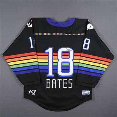 Hannah Bates - Game-Worn Autographed Pride Jersey - Worn February 26, 2023 vs. Metropolitan Riveters
