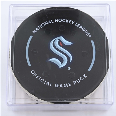 Jamie Benn - Dallas Stars - Goal Puck - May 9, 2023 vs. Seattle Kraken - 2023 Stanley Cup Playoffs - Round 2, Game 4 (Kraken Logo) 