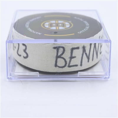Sam Bennett - Florida Panthers - Goal Puck - April 19, 2023 vs. Boston Bruins - 2023 Stanley Cup Playoffs - Round 1, Game 2 (Bruins Logo)