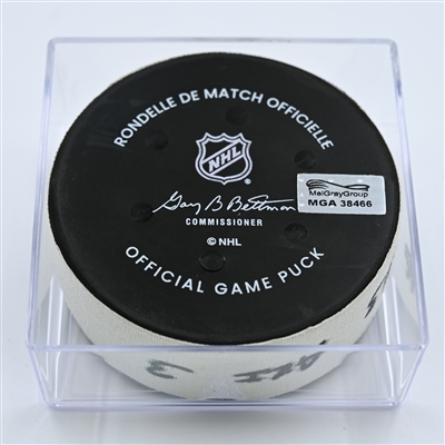 Josh Brown - Arizona Coyotes - Goal Puck - November 5, 2022 vs. Washington Capitals (Capitals Logo)  - 2022-23 NHL Season
