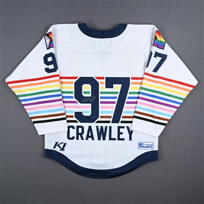Catherine Crawley - Game-Worn Autographed Pride Jersey - Worn March 10-11, 2023 vs. Buffalo Beauts