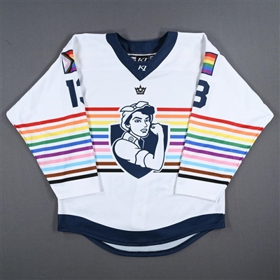 Reka Dabasi - Game-Worn Autographed Pride Jersey - Worn March 10, 2023 vs. Buffalo Beauts