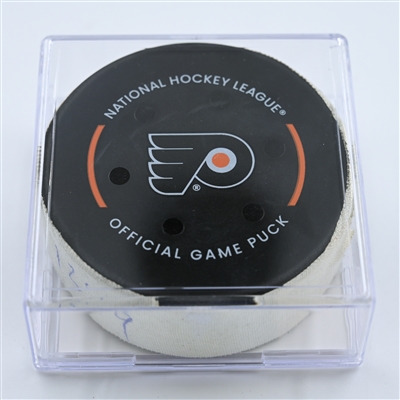 Tony DeAngelo - Philadelphia Flyers - Goal Puck - October 27, 2022 vs. Florida Panthers (Flyers Logo)  - 2022-23 NHL Season