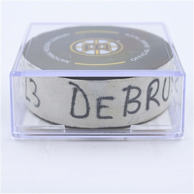 Jake DeBrusk - Boston Bruins - Goal Puck - April 17, 2023 vs. Florida Panthers - 2023 Stanley Cup Playoffs - Round 1, Game 1 (Bruins Logo)