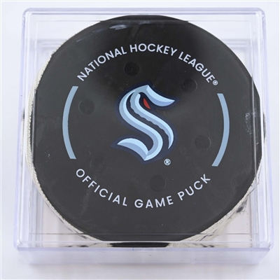 Max Domi - Dallas Stars - Goal Puck - May 9, 2023 vs. Seattle Kraken - 2023 Stanley Cup Playoffs - Round 2, Game 4 (Kraken Logo) 