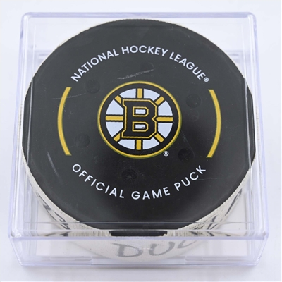 Anthony Duclair - Florida Panthers - Goal Puck - April 26, 2023 vs. Boston Bruins - 2023 Stanley Cup Playoffs - Round 1, Game 5 (Bruins Logo) 