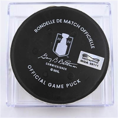 Anthony Duclair - Florida Panthers - Goal Puck - April 26, 2023 vs. Boston Bruins - 2023 Stanley Cup Playoffs - Round 1, Game 5 (Bruins Logo) 