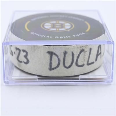 Anthony Duclair - Florida Panthers - Goal Puck - April 26, 2023 vs. Boston Bruins - 2023 Stanley Cup Playoffs - Round 1, Game 5 (Bruins Logo) 