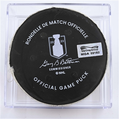 Jordan Eberle - Seattle Kraken - Goal Puck - May 7, 2023 vs. Dallas Stars - 2023 Stanley Cup Playoffs - Round 2, Game 3 (Kraken Logo) 