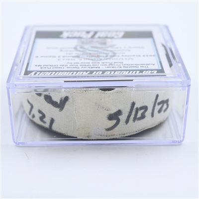 Jordan Eberle - Seattle Kraken - Goal Puck - May 13, 2023 vs. Dallas Stars - 2023 Stanley Cup Playoffs - Round 2, Game 6 (Kraken Logo) 