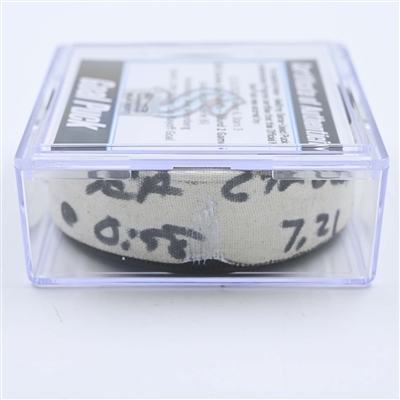 Jordan Eberle - Seattle Kraken - Goal Puck - May 13, 2023 vs. Dallas Stars - 2023 Stanley Cup Playoffs - Round 2, Game 6 (Kraken Logo) 