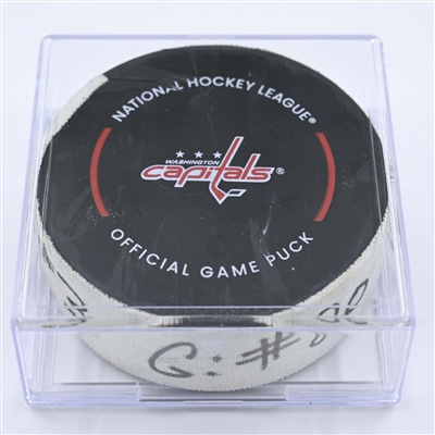 Lars Eller - Washington Capitals - Goal Puck - December 9, 2022 vs. Seattle Kraken (Capitals Logo) 