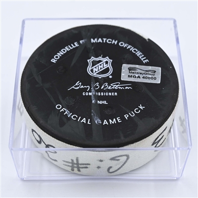 Lars Eller - Washington Capitals - Goal Puck - December 9, 2022 vs. Seattle Kraken (Capitals Logo) 