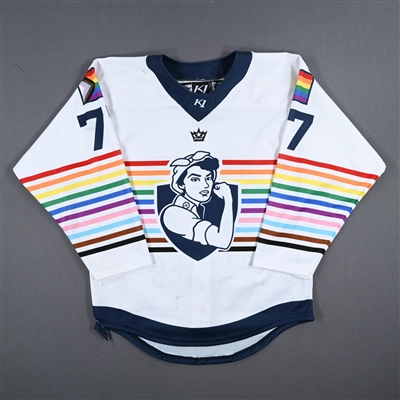 Kennedy Ganser - Game-Worn Autographed Pride Jersey - Worn March 10-11, 2023 vs. Buffalo Beauts