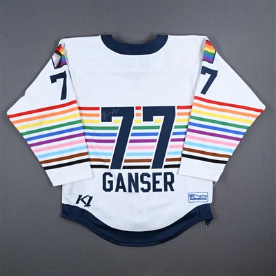 Kennedy Ganser - Game-Worn Autographed Pride Jersey - Worn March 10-11, 2023 vs. Buffalo Beauts