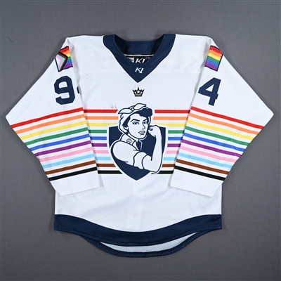 Fanni Gasparics - Game-Worn Autographed Pride Jersey - Worn March 10-11, 2023 vs. Buffalo Beauts