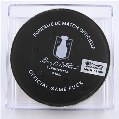 Jani Hakanpaa - Dallas Stars - Goal Puck - May 7, 2023 vs. Seattle Kraken - 2023 Stanley Cup Playoffs - Round 2, Game 3 (Kraken Logo) 