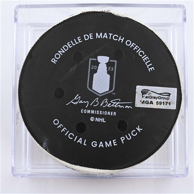 Thomas Harley - Dallas Stars - Goal Puck - May 9, 2023 vs. Seattle Kraken - 2023 Stanley Cup Playoffs - Round 2, Game 4 (Kraken Logo) 