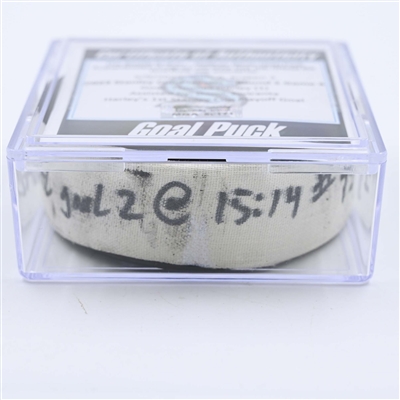 Thomas Harley - Dallas Stars - Goal Puck - May 9, 2023 vs. Seattle Kraken - 2023 Stanley Cup Playoffs - Round 2, Game 4 (Kraken Logo) 