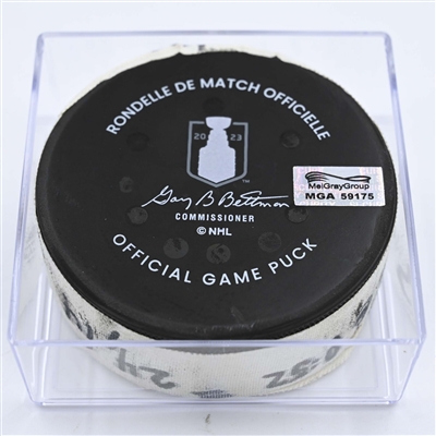 Roope Hintz - Dallas Stars - Goal Puck - May 9, 2023 vs. Seattle Kraken - 2023 Stanley Cup Playoffs - Round 2, Game 4 (Kraken Logo) 