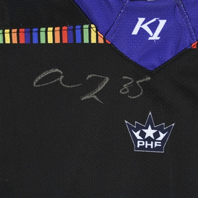Abbie Ives - Game-Worn Autographed Pride Jersey - Worn February 26, 2023 vs. Metropolitan Riveters