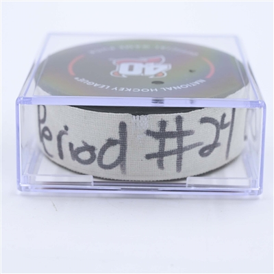 Seth Jarvis - Carolina Hurricanes - Goal Puck - May 7, 2023 vs. New Jersey Devils - 2023 Stanley Cup Playoffs - Round 2, Game 3 (Devils' 40th Anniversary Logo) 