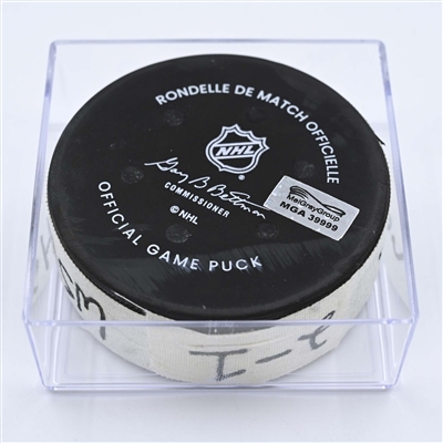 Marcus Johansson - Washington Capitals - Goal Puck - December 9, 2022 vs. Seattle Kraken (Capitals Logo) 
