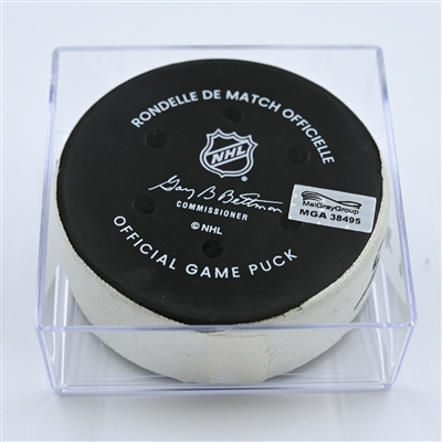 Roman Josi - Nashville Predators - Goal Puck - October 27, 2022 vs. St. Louis Blues (Predators Logo)  - 2022-23 NHL Season