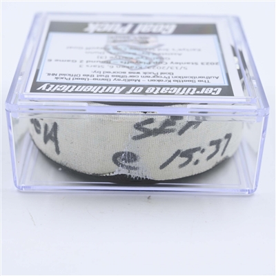 Tye Kartye - Seattle Kraken - Goal Puck - May 13, 2023 vs. Dallas Stars - 2023 Stanley Cup Playoffs - Round 2, Game 6 (Kraken Logo) 