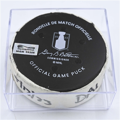 Joel Kiviranta - Dallas Stars - Goal Puck - May 13, 2023 vs. Seattle Kraken - 2023 Stanley Cup Playoffs - Round 2, Game 6 (Kraken Logo) 