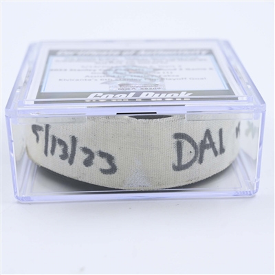 Joel Kiviranta - Dallas Stars - Goal Puck - May 13, 2023 vs. Seattle Kraken - 2023 Stanley Cup Playoffs - Round 2, Game 6 (Kraken Logo) 