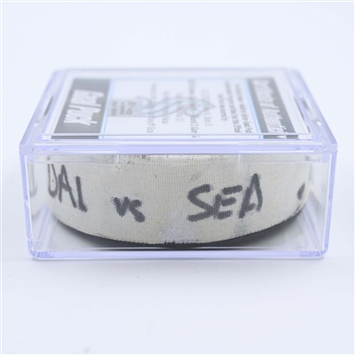 Joel Kiviranta - Dallas Stars - Goal Puck - May 13, 2023 vs. Seattle Kraken - 2023 Stanley Cup Playoffs - Round 2, Game 6 (Kraken Logo) 