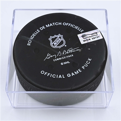Patrik Laine - Columbus Blue Jackets - Goal Puck - December 11, 2022 vs. Los Angeles Kings (Blue Jackets Logo) 