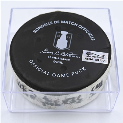 Adam Larsson - Seattle Kraken - Goal Puck - May 9, 2023 vs. Dallas Stars - 2023 Stanley Cup Playoffs - Round 2, Game 4 (Kraken Logo) 