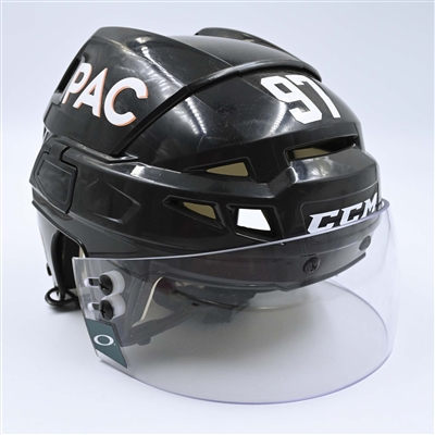 Connor McDavid - Edmonton Oilers - Black, CCM Helmet w/ Oakley Shield & NHL All-Star Decals - 2019 NHL All-Star Game 