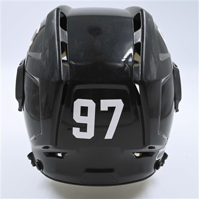 Connor McDavid - Edmonton Oilers - Black, CCM Helmet w/ Oakley Shield & NHL All-Star Decals - 2019 NHL All-Star Game 
